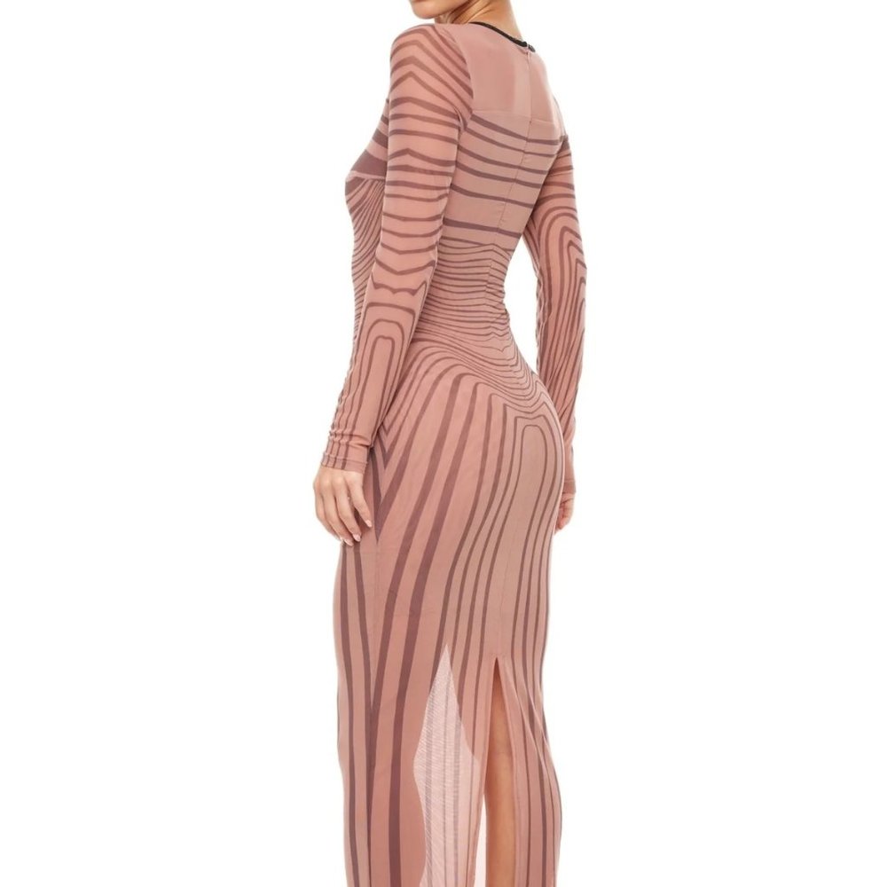 NWT Bush Long Sleeve Mesh Dress - Picture 2 of 7